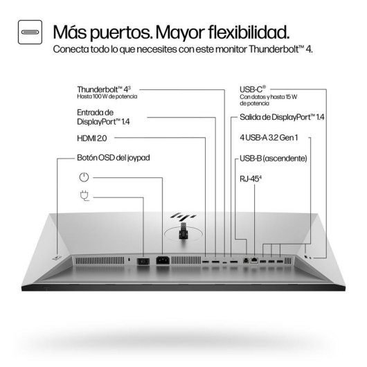 Monitor PC HP Serie 7 Pro 31,5" UltraHD 4K 60Hz IPS Black Thunderbolt 4 Regolabile in altezza