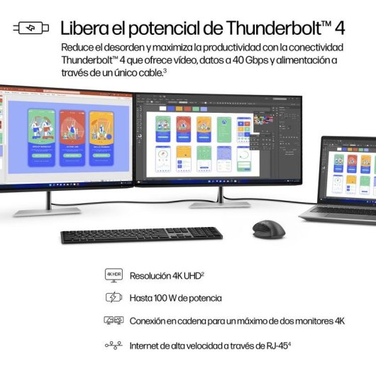 Monitor PC HP Serie 7 Pro 31,5" UltraHD 4K 60Hz IPS Black Thunderbolt 4 Regolabile in altezza