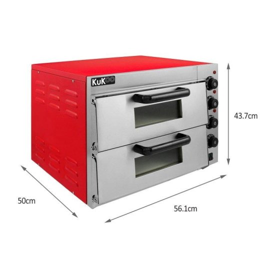Horno Convección MonsterShop Kukoo Doble Cámara 40L Manual Temporizador 350ºC