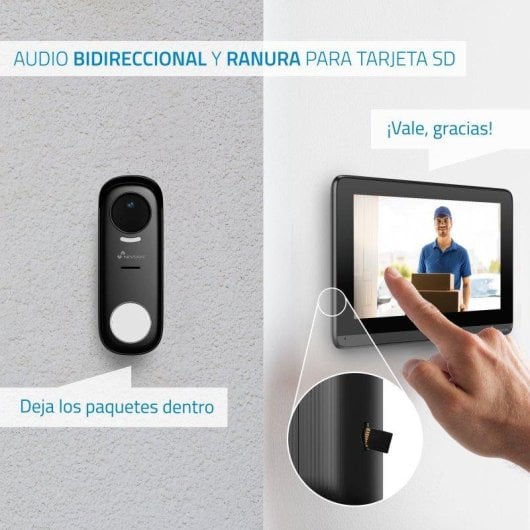 Videoportero WiFi Nivian Pantalla 7” Full HD Visión Nocturna