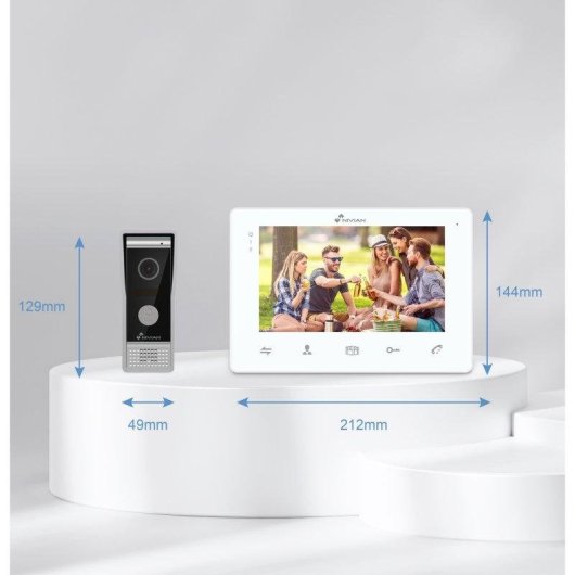 Videoportero Nivian Pantalla 7" HD 110° 2 Hilos Visión Nocturna