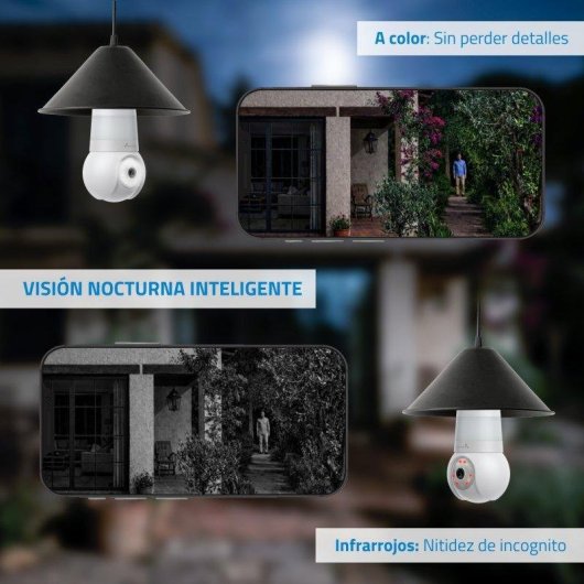 Cámara IP Nivian Bombilla 2K Visión Nocturna Interior y Exterior Control por Voz Audio Bidireccional