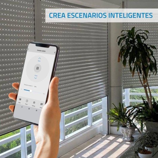 Central de Domótica Nivian Mini Curtain Switch Wifi Controle por Voz Alexa Google RF