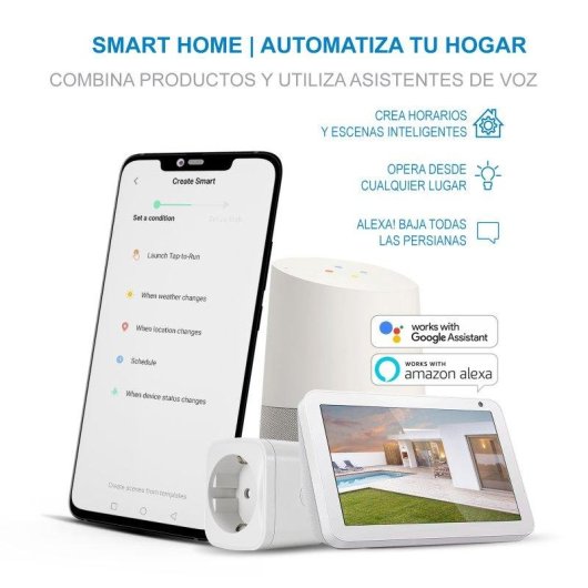 Central de Domótica Nivian Mini Curtain Switch Wifi Controle por Voz Alexa Google RF