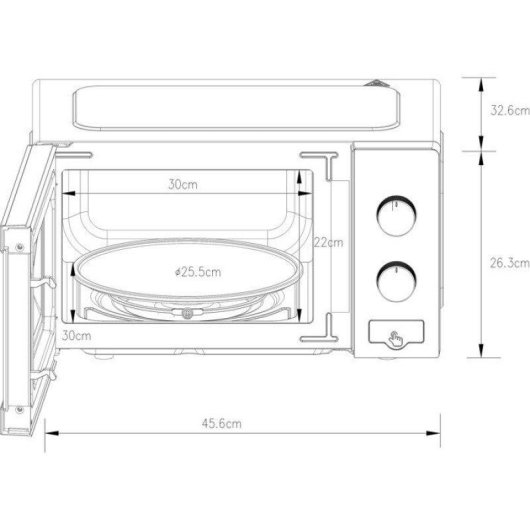 Microonde Oceanic MO20S 20L 700W Riscaldamento e Scongelamento Rapido