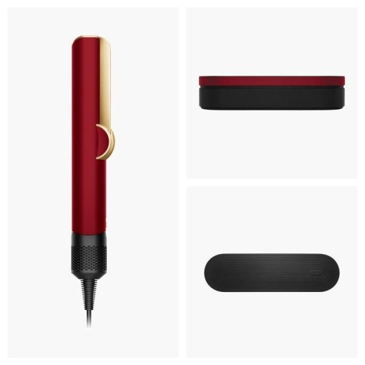Plancha de Pelo Profesional Dyson Airstrait 140ºC 2 Ajustes Seco y Húmedo Pantalla Iónica Oro Rojo