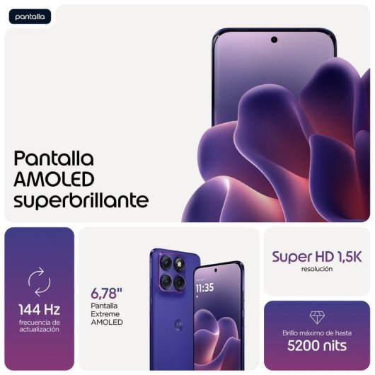 Motorola Edge 70 Fusion 5G 8GB 256GB 6.78" Violeta