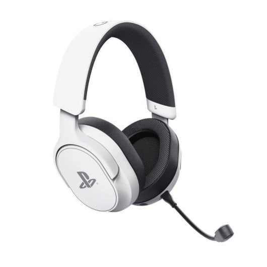 Auriculares Trust GXT 499W Forta inalámbricos USB para gaming PS5 con micrófono desmontable blancos