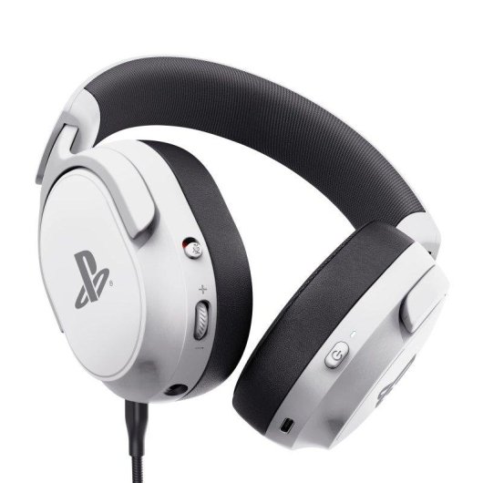 Auriculares Trust GXT 499W Forta inalámbricos USB para gaming PS5 con micrófono desmontable blancos