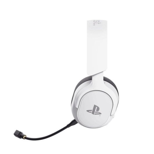 Auriculares Trust GXT 499W Forta inalámbricos USB para gaming PS5 con micrófono desmontable blancos