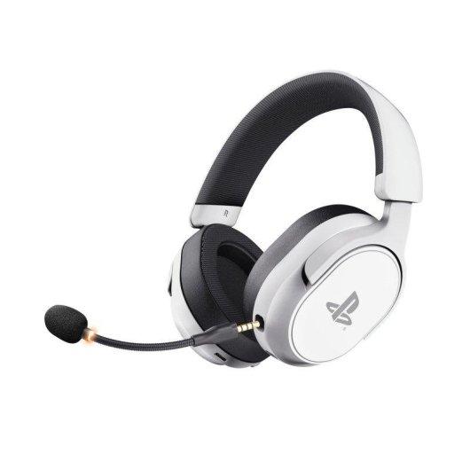 Auriculares Trust GXT 499W Forta inalámbricos USB para gaming PS5 con micrófono desmontable blancos