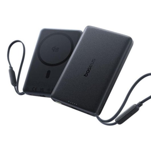 Bateria externa Baseus PicoGo E0029000 10000 mAh 45W MagSafe Qi2.2 Preto