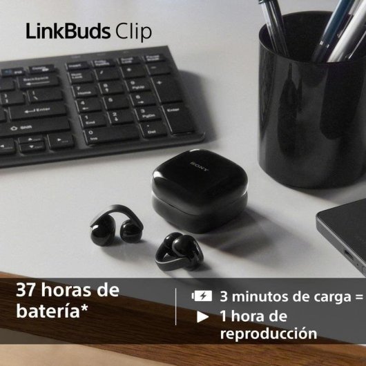 Auriculares Sony LinkBuds Clip sem fios Bluetooth desporto, chamadas, controlo tátil IPX4 bege