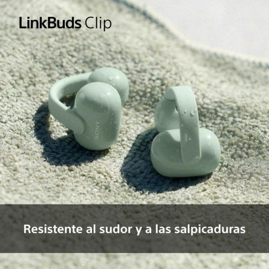 Auriculares Sony LinkBuds Clip sem fios Bluetooth desporto, chamadas, controlo tátil IPX4 bege