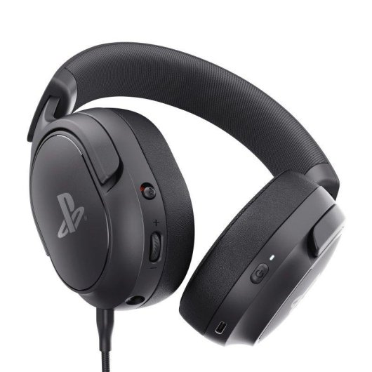 Auriculares Trust GXT 499W Forta inalámbricos USB para gaming PS5 con micrófono desmontable negros