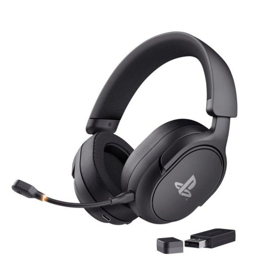 Auriculares Trust GXT 499W Forta inalámbricos USB para gaming PS5 con micrófono desmontable negros