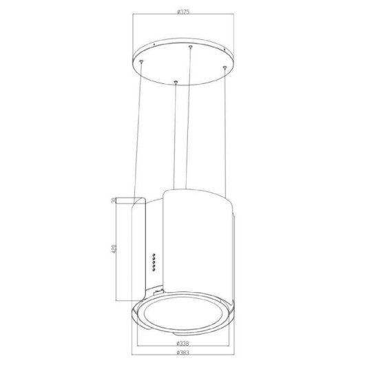 Campana extractora Cecotec Bolero Flux CRE 385500 Umluft 38cm Inox Tastensteuerung
