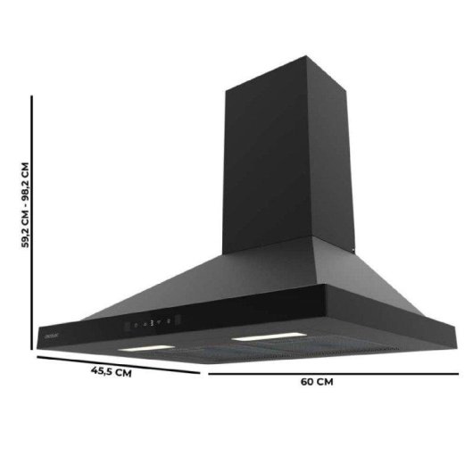Campana extractora Cecotec Bolero Flux PT 604400 Black Aspirazione 60cm controllo gestuale