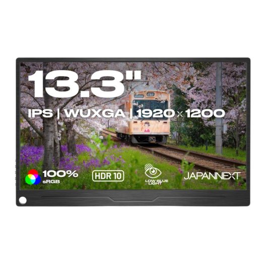 Monitor JAPANNEXT JN-MD-IPS133WUXGAR 13.3" WUXGA 60Hz IPS HDR G-Sync FreeSync 25ms