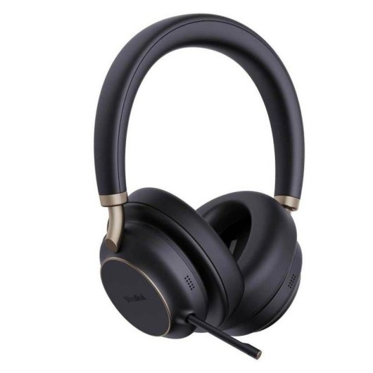 Auriculares Yealink BH76 Plus sem fios Bluetooth com Cancelamento de Ruído, Microfone e carregamento sem fios, preto