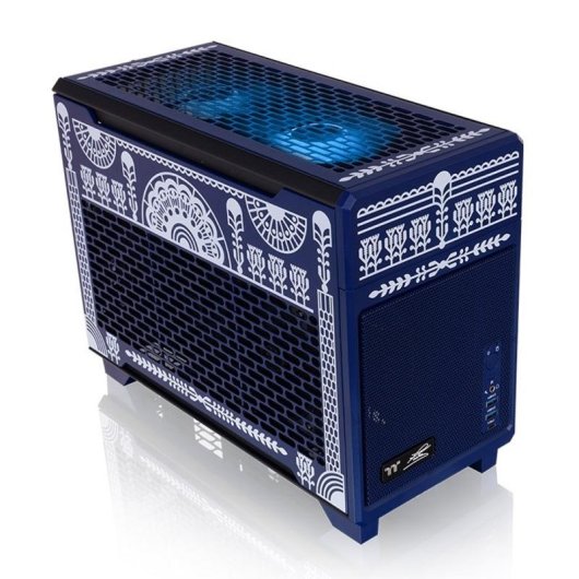 Torre Thermaltake TR100 Koralie Edition Mini-ITX Azul Janela Lateral