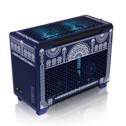 Torre Thermaltake TR100 Koralie Edition Mini-ITX Azul Janela Lateral