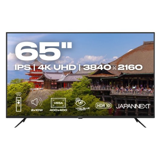 Ecran PC JAPANNEXT JN-IPS65U 65" Ultra HD 4K 60Hz IPS HDR G-Sync FreeSync 8ms