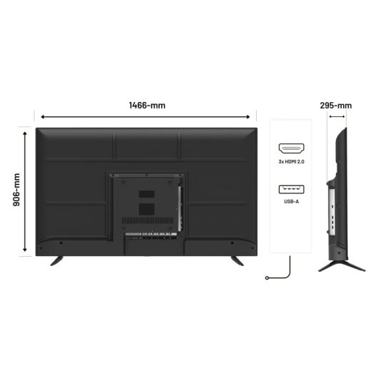 Ecran PC JAPANNEXT JN-IPS65U 65" Ultra HD 4K 60Hz IPS HDR G-Sync FreeSync 8ms