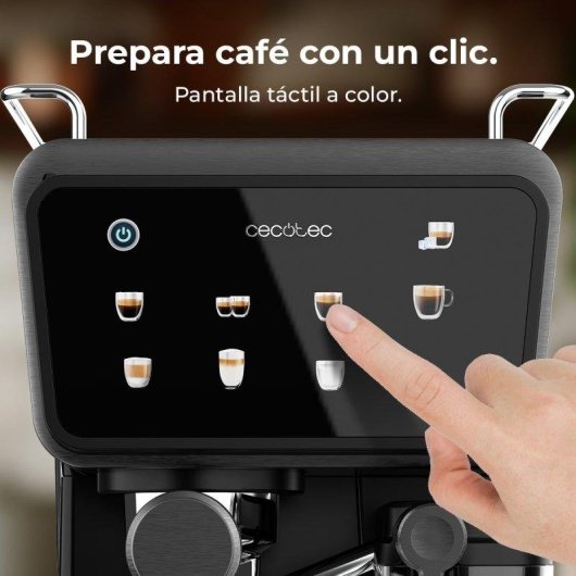 Cafetera Espresso Cecotec Power Espresso Touch ColdBrew 1,5L 20 Bares con espumador de leche