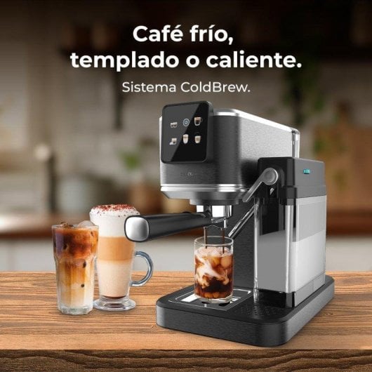 Cafetera Espresso Cecotec Cafelizzia Coldbrew Latte 1,2L 20 Bares pantalla táctil espumadora