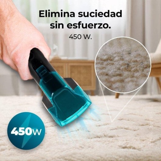 Aspiradora de Tapicerías Cecotec Conga 3000 Carpet&Spot Clean Max 450W 13kPa Depósito 1L Compacta