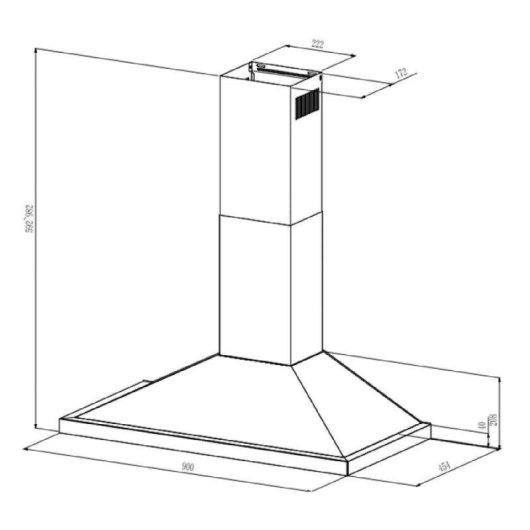Campana extractora Cecotec Bolero Flux PT 904400 Aspirazione 90cm controllo gestuale