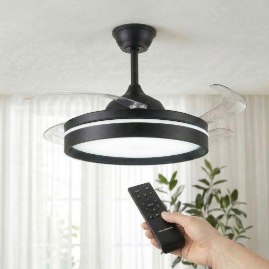 Ventilatore da soffitto InnovaGoods 4 pale LED DC 6 velocità telecomando
