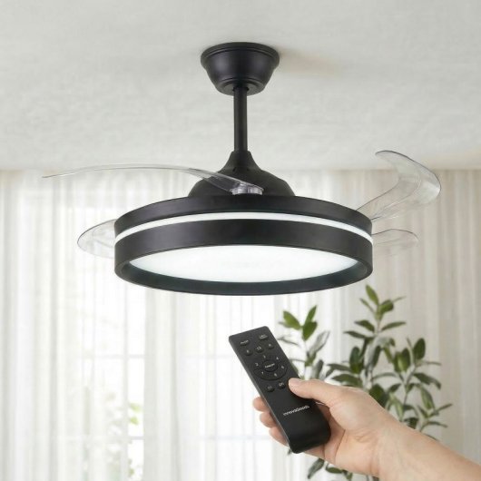Ventilatore da soffitto InnovaGoods 4 pale LED DC 6 velocità telecomando