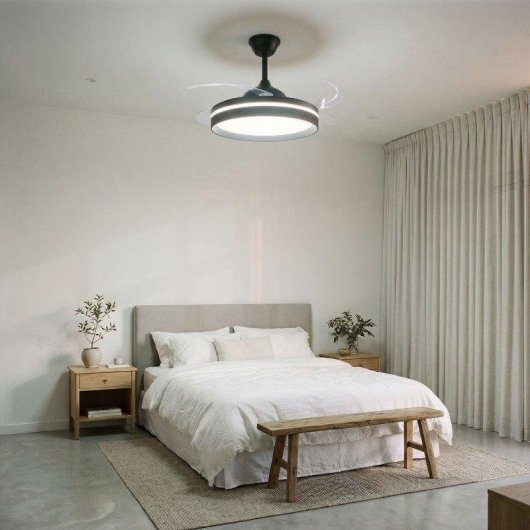 Ventilatore da soffitto InnovaGoods 4 pale LED DC 6 velocità telecomando