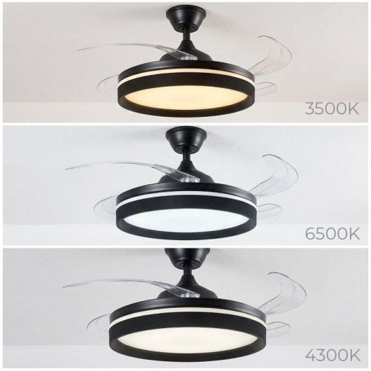 Ventilatore da soffitto InnovaGoods 4 pale LED DC 6 velocità telecomando