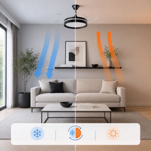 Ventilatore da soffitto InnovaGoods 4 pale LED DC 6 velocità telecomando