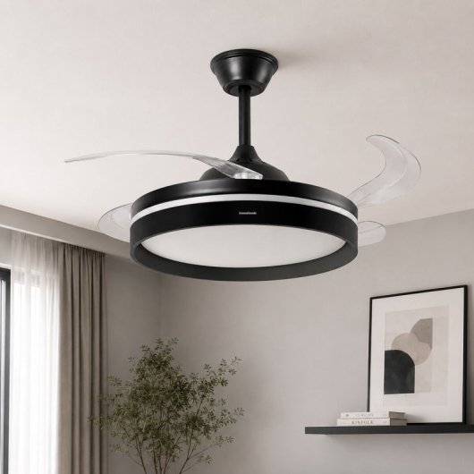 Ventilatore da soffitto InnovaGoods 4 pale LED DC 6 velocità telecomando