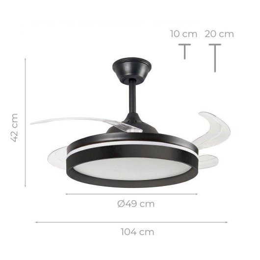 Ventilatore da soffitto InnovaGoods 4 pale LED DC 6 velocità telecomando