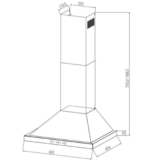 Campana extractora Cecotec Bolero Flux PT 604400 Estrazione 60cm controllo gestuale