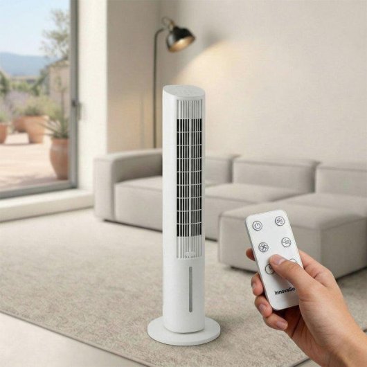 Climatizador Evaporativo InnovaGoods Hushly Torre 3,5L Controlo Remoto 3 Velocidades
