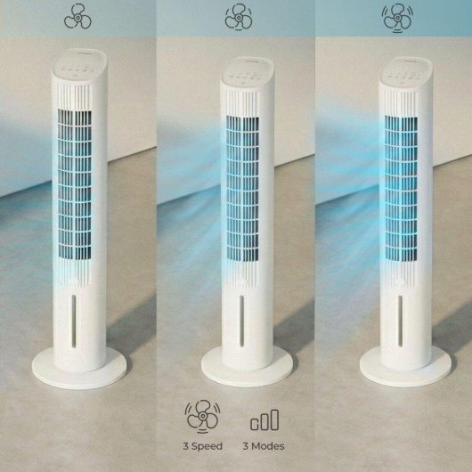 Climatizador Evaporativo InnovaGoods Hushly Torre 3,5L Controlo Remoto 3 Velocidades