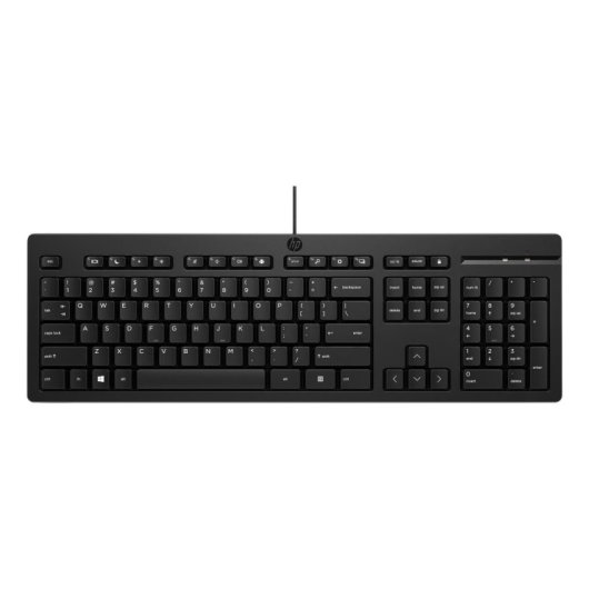 Teclado HP 125 completo de membrana USB com tecla Copilot