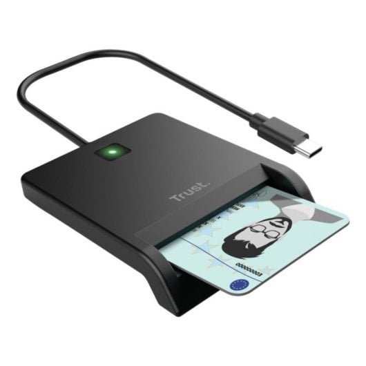 Lecteur de cartes intelligentes Trust 26253 USB-C Compact Noir
