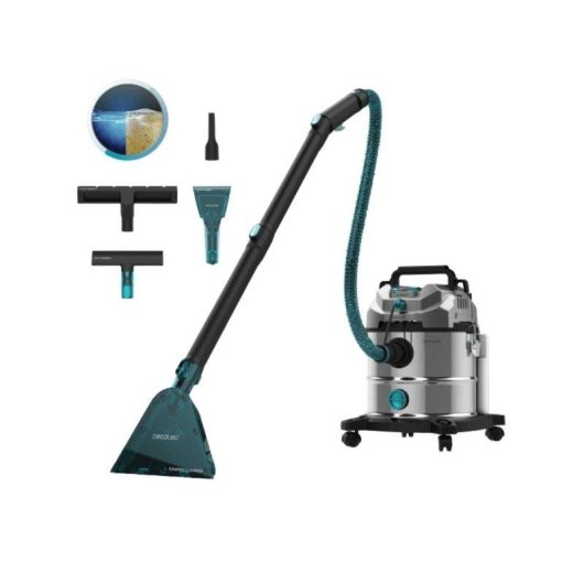 Aspiradora de Tapicerías Cecotec Conga CarpetClean 20000 Pro Ultra 1600W 20L Sólidos y Líquidos Gris
