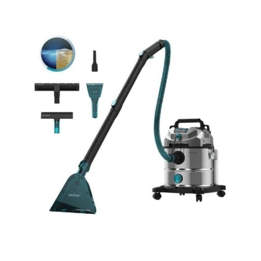 Aspiradora de Tapicerías Cecotec Conga CarpetClean 20000 Pro Ultra 1600W 20L Sólidos y Líquidos Gris