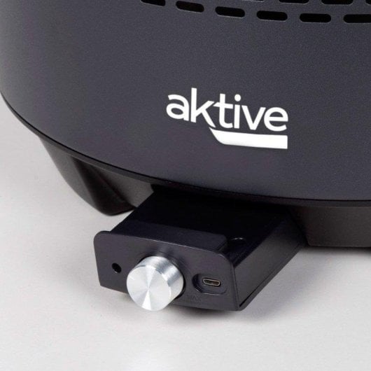 Tischgrill Aktive Barbecue 2 in 1 Edelstahl schwarz 31 cm