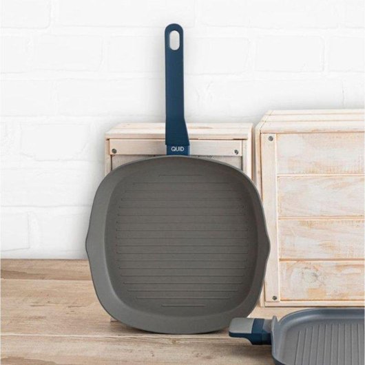 Asador Quid Baltic Aluminio Estampado 39x28 cm Gris/Azul