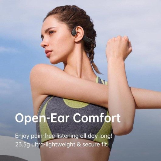 Auriculares Kinglucky X7 sem fios Bluetooth 5.4 condução óssea desporto IPX5 preto