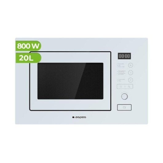 Microondas Aspes AMWI2800DGB 20 Litros 800W con Grill Display LED